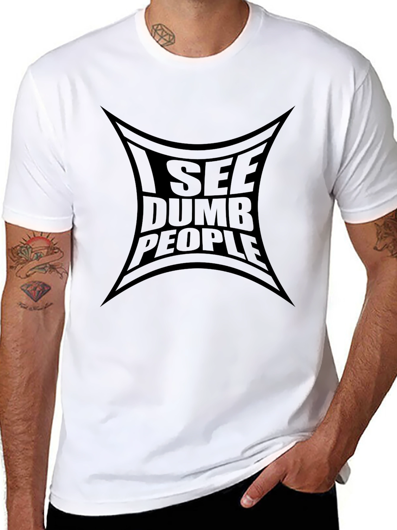 I See Dumb People T-Shirt - Funny Graphic Tee