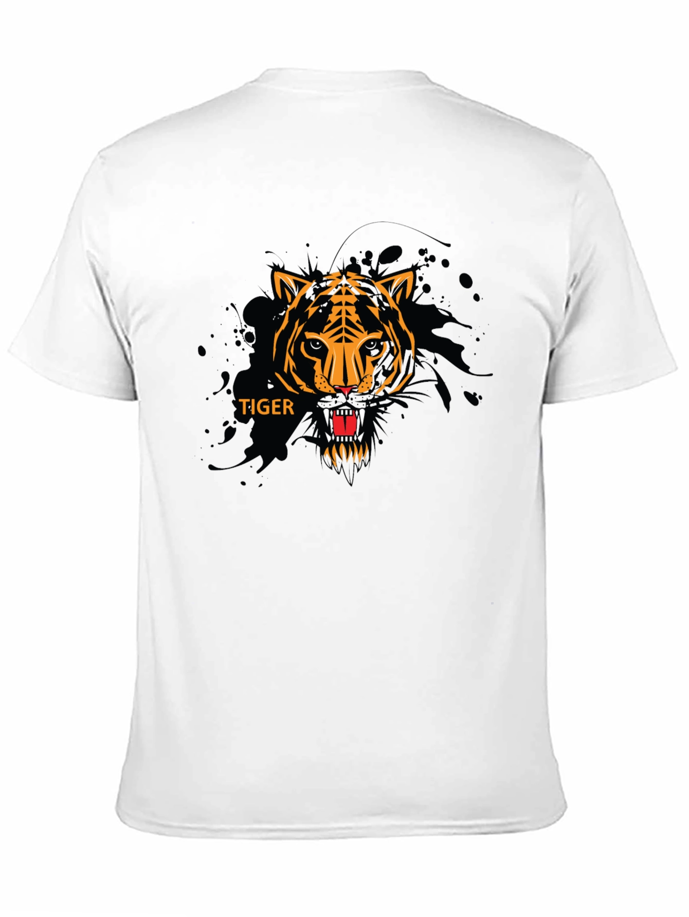 Bold Tiger Graphic Black T-Shirt
