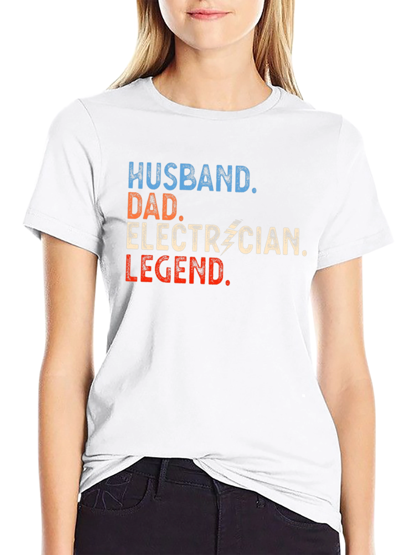 Husband Dad Electrician Legend Graphic Tee