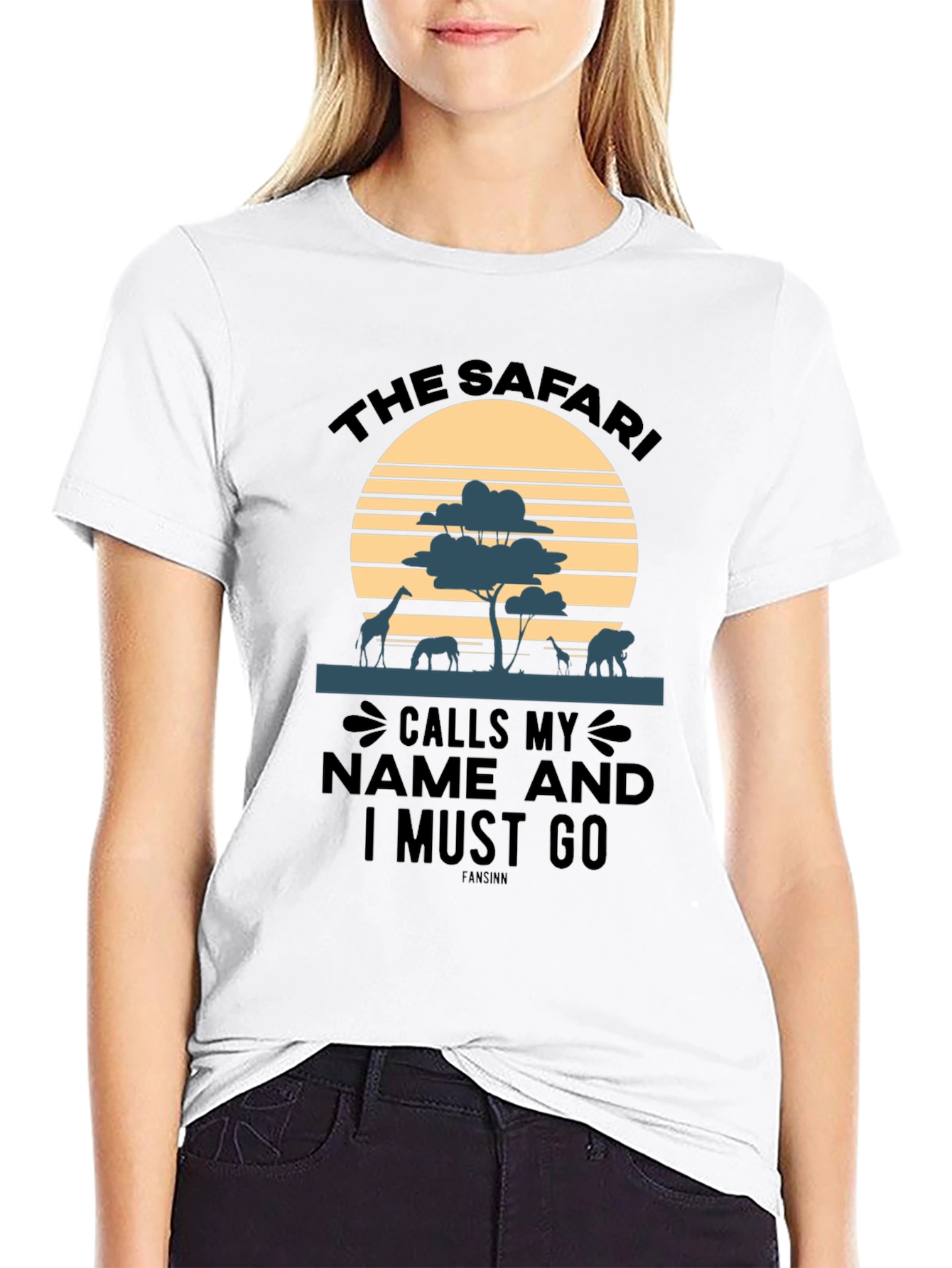 Safari Animal Sunset T-Shirt - Adventure Awaits