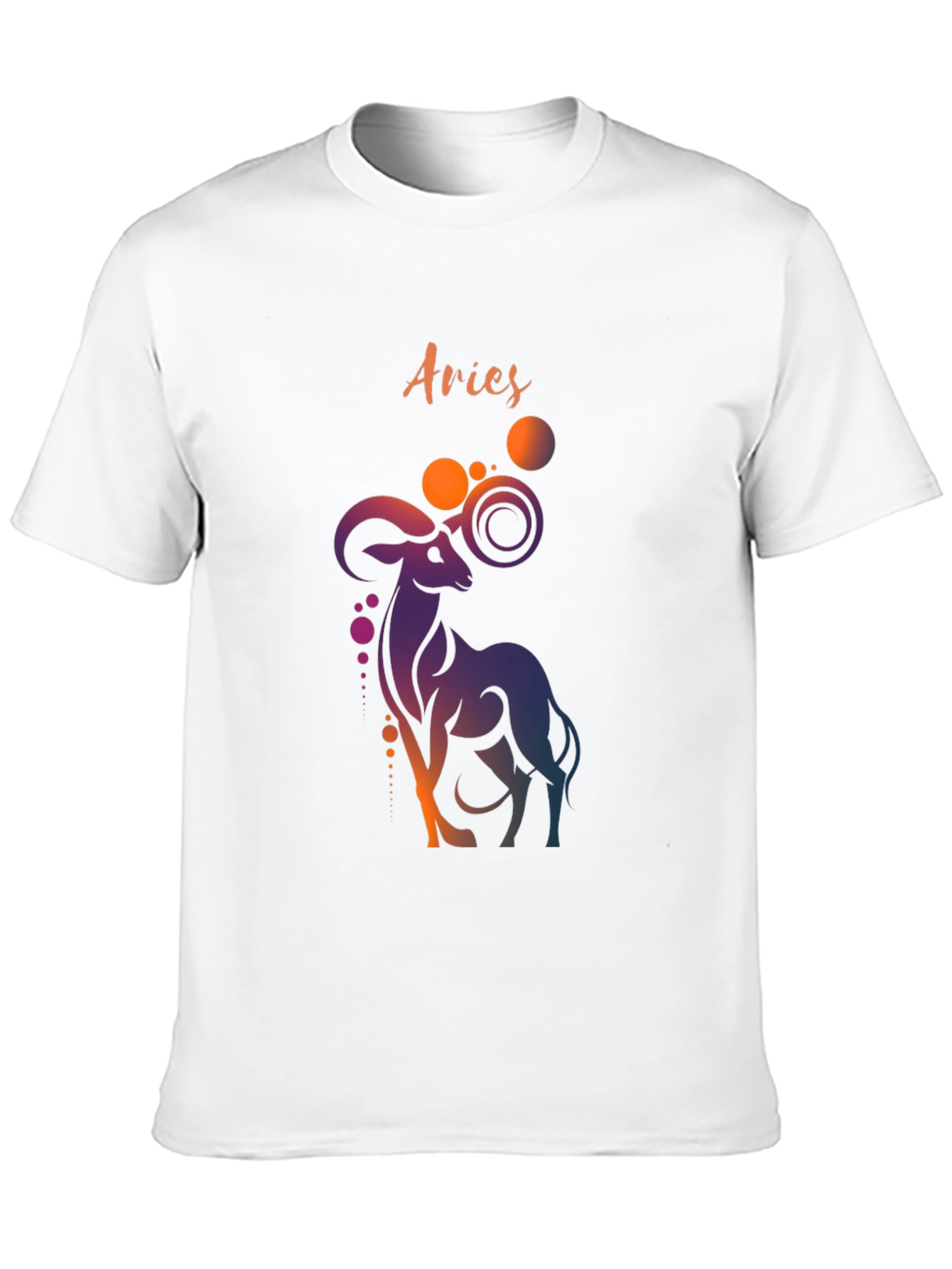 Aries Zodiac Graphic Tee - Black Cotton T-Shirt