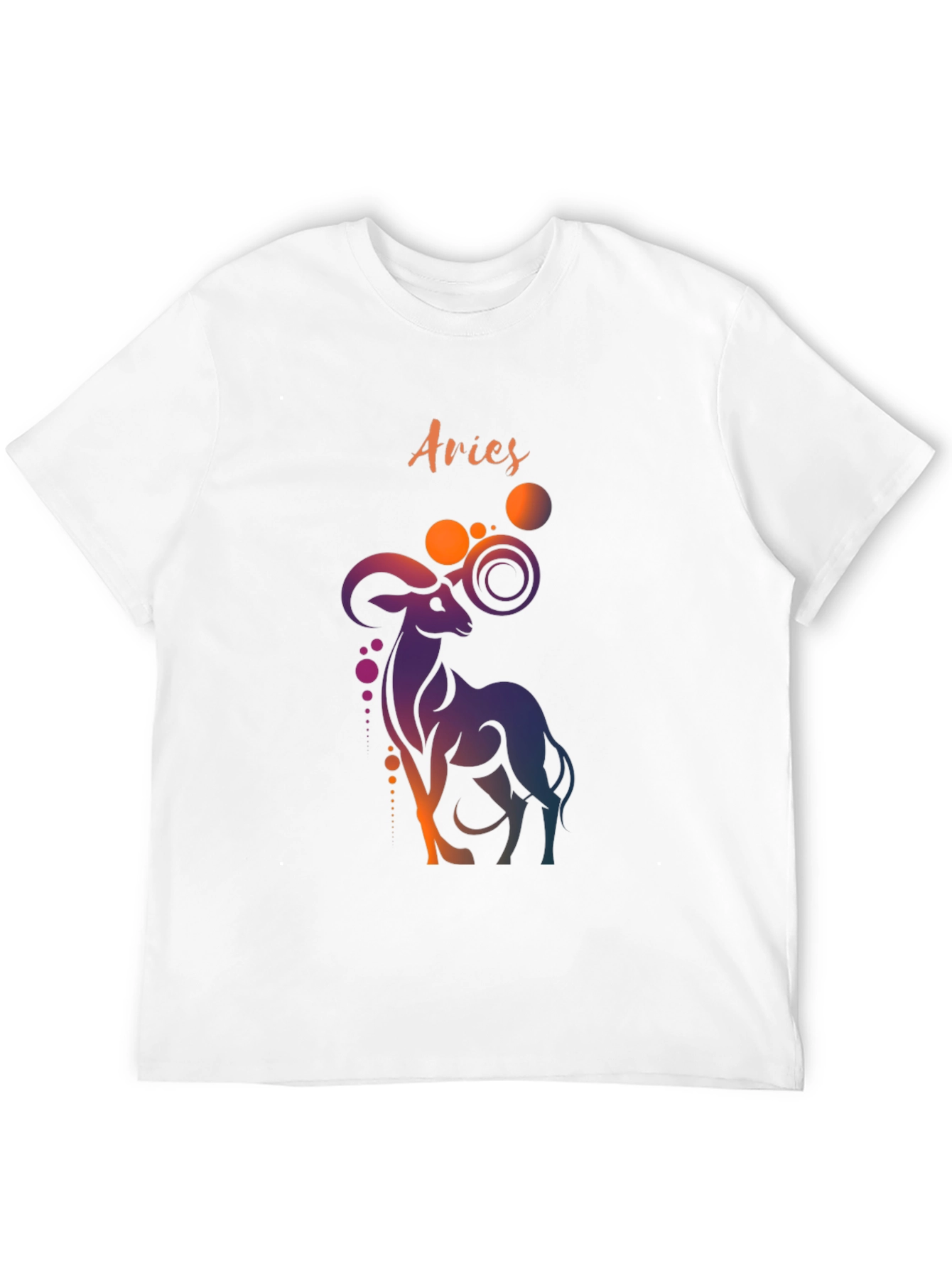 Aries Zodiac Graphic Tee - Black Cotton T-Shirt