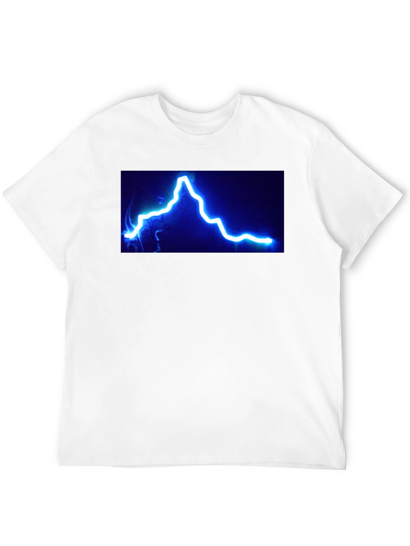 Electric Blue Lightning Bolt Graphic Tee