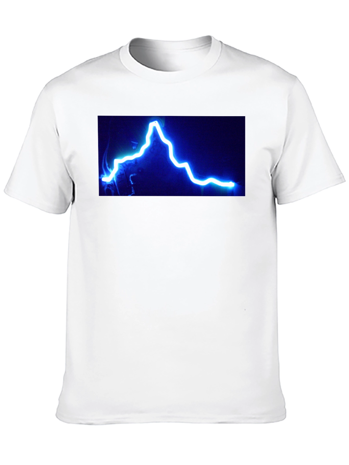 Electric Blue Lightning Bolt Graphic Tee