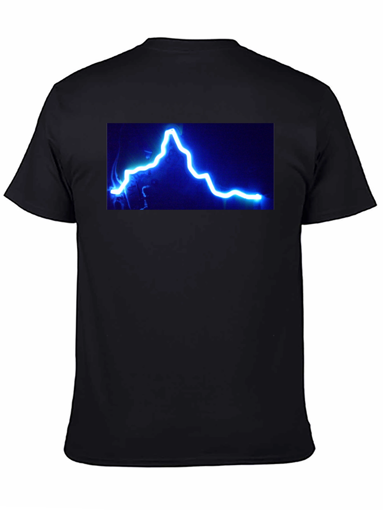 Electric Blue Lightning Bolt Graphic Tee