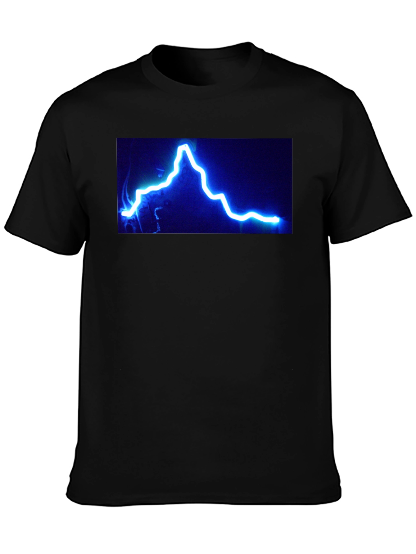 Electric Blue Lightning Bolt Graphic Tee