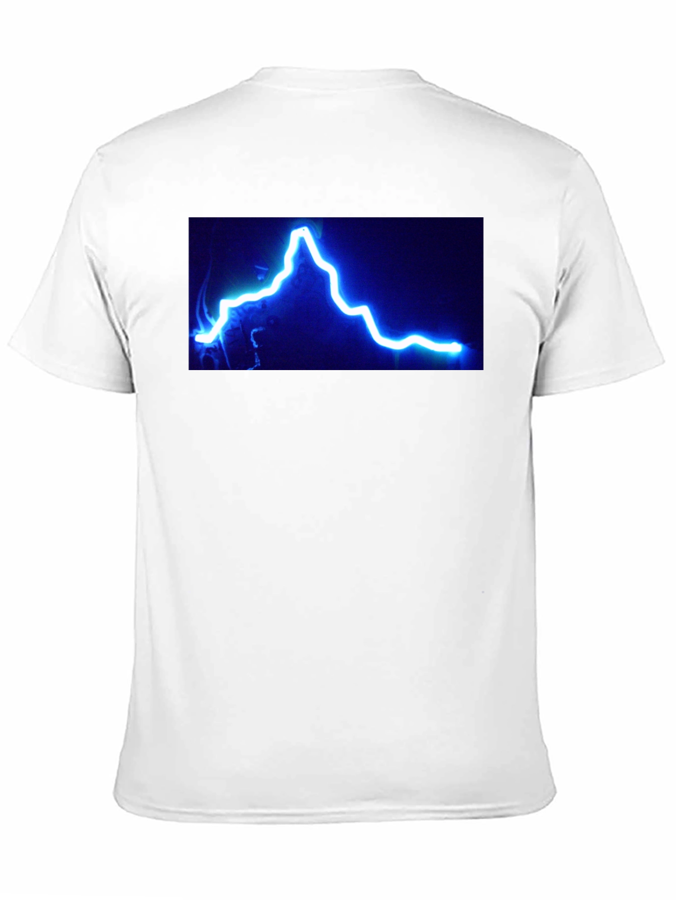 Electric Blue Lightning Bolt Graphic Tee