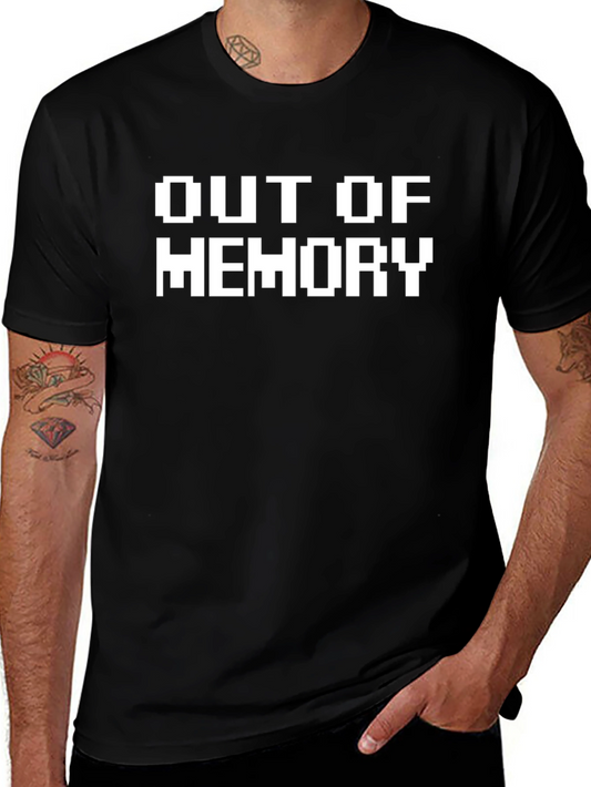 Out of Memory Black Graphic Tee - Pixel Design