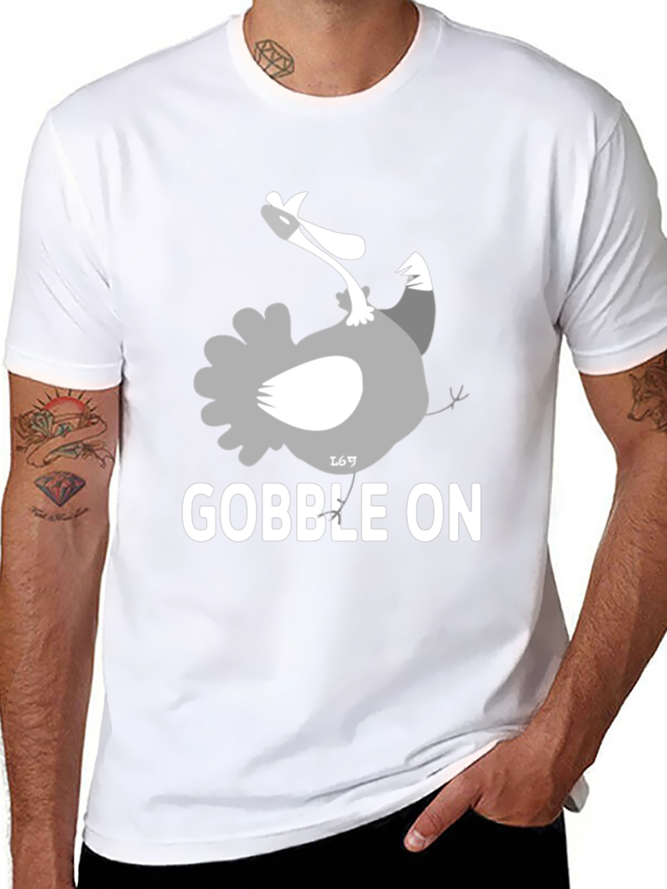 Gobble On Turkey Graphic Tee