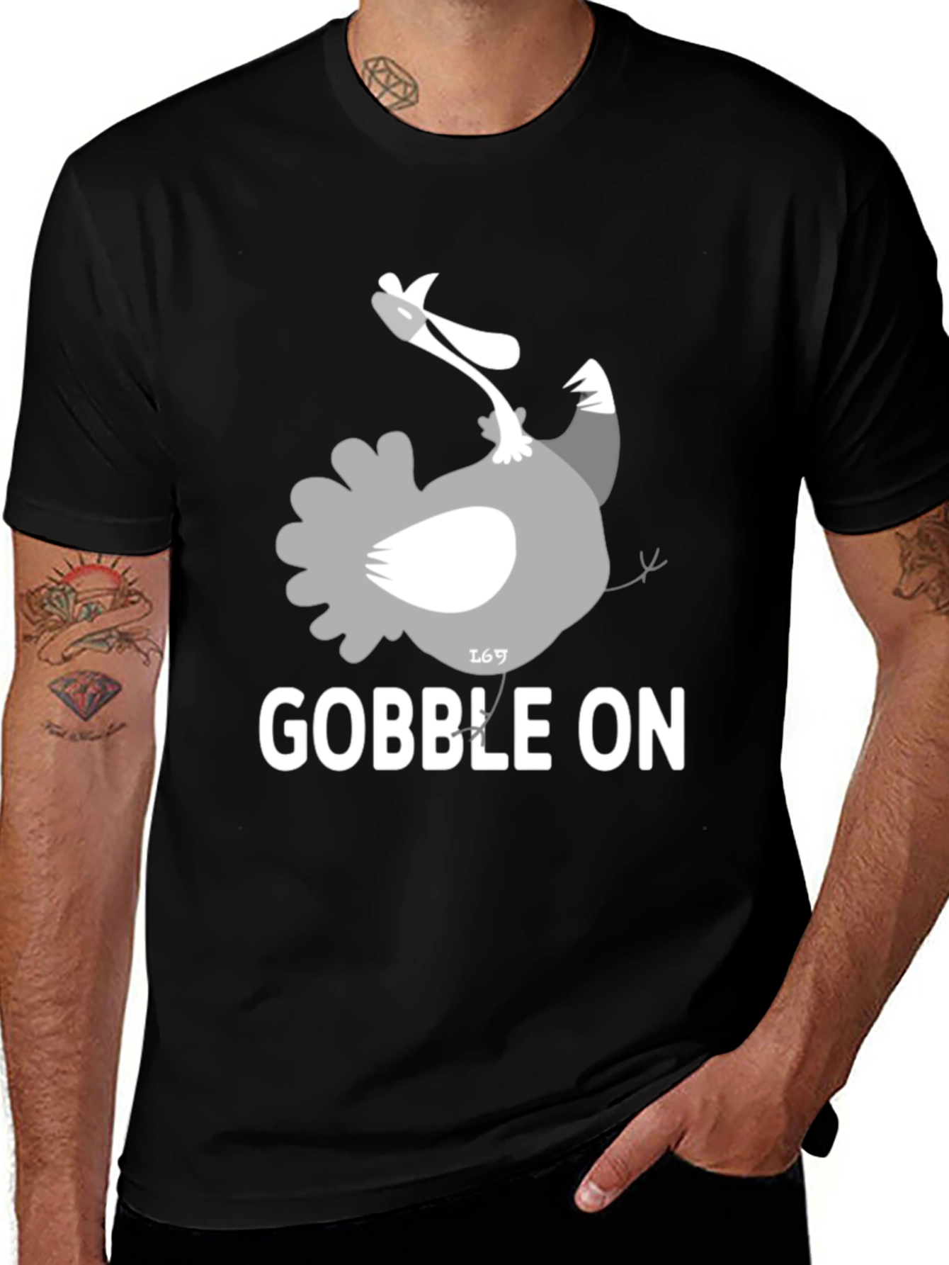Gobble On Turkey Graphic Tee