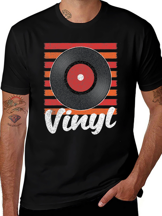 Vintage Vinyl Record Graphic Tee - Retro Music Lover Shirt