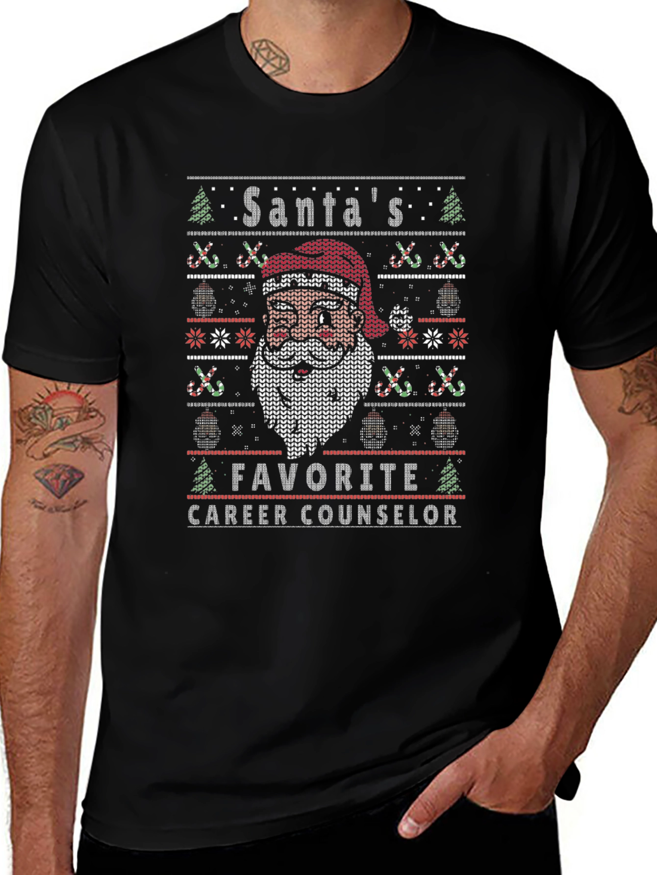 Santas Favorite Career Counselor Christmas Sweater T-Shirt