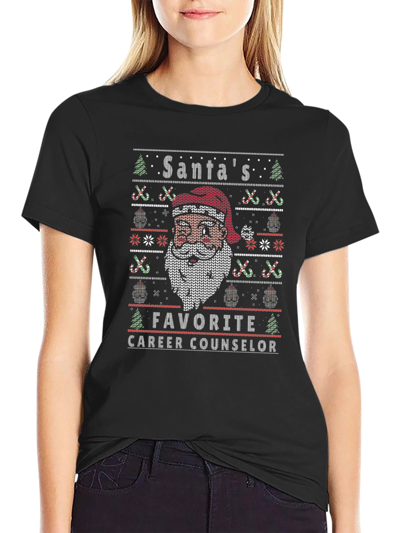 Santas Favorite Career Counselor Christmas Sweater T-Shirt