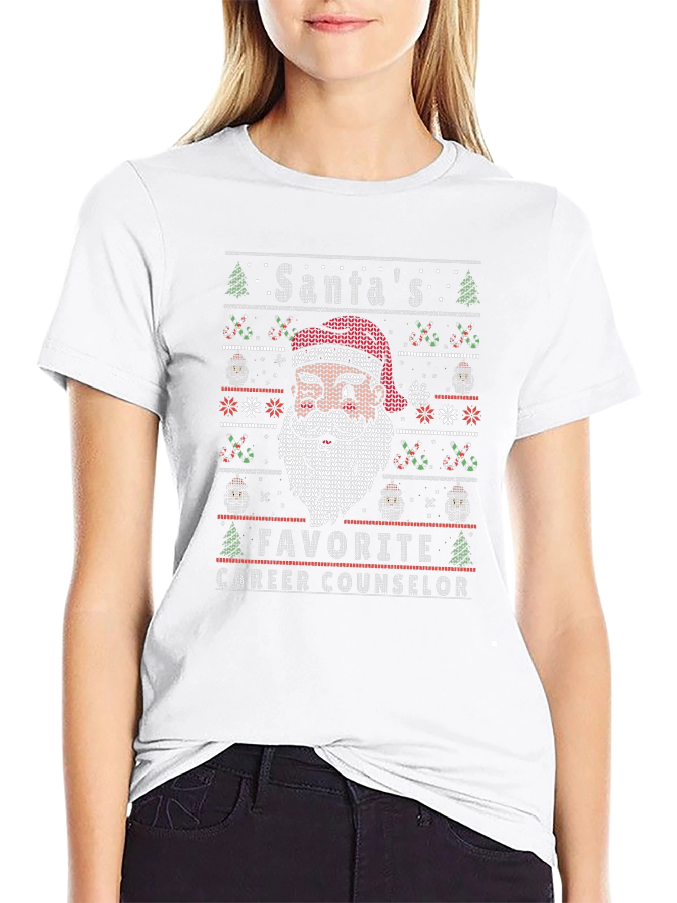 Santas Favorite Career Counselor Christmas Sweater T-Shirt