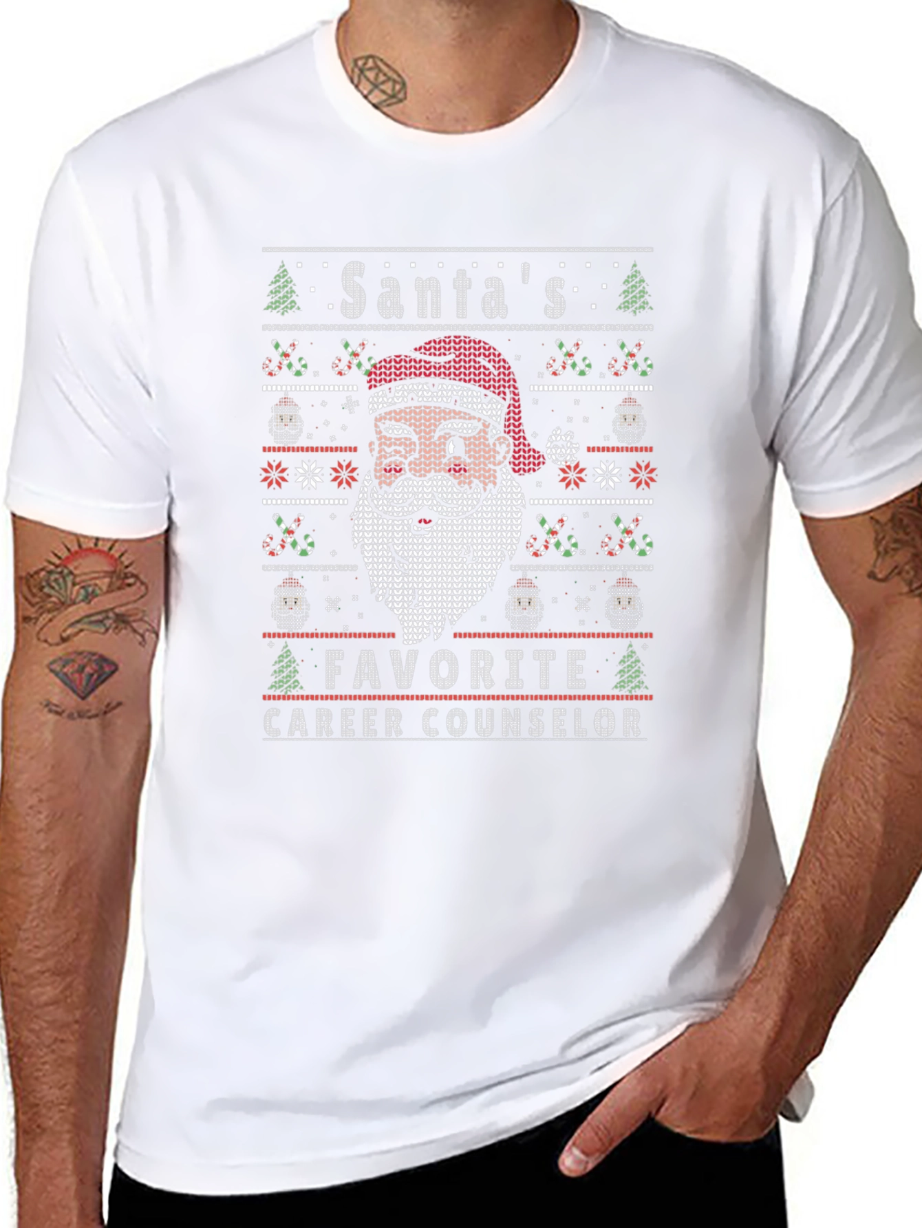 Santas Favorite Career Counselor Christmas Sweater T-Shirt