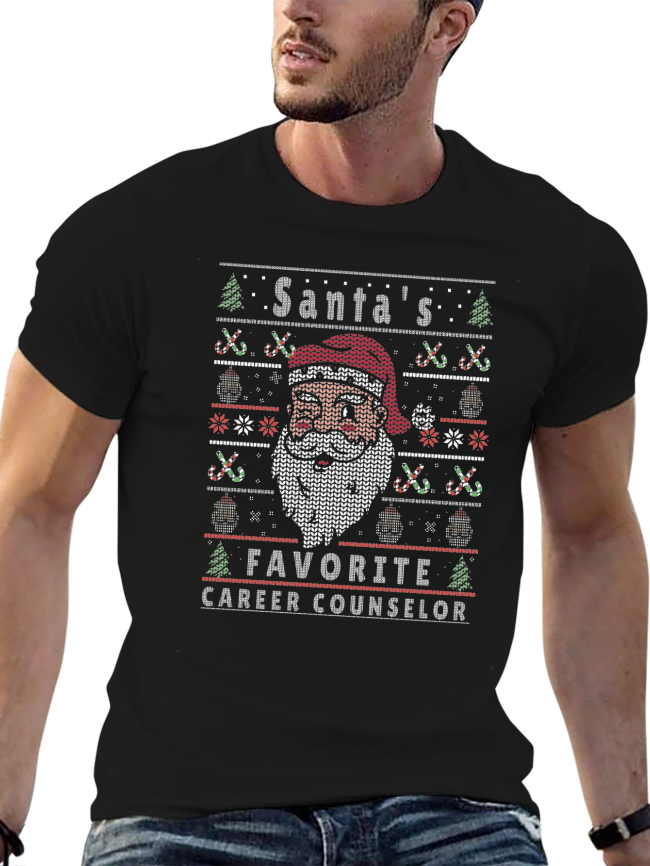 Santas Favorite Career Counselor Christmas Sweater T-Shirt
