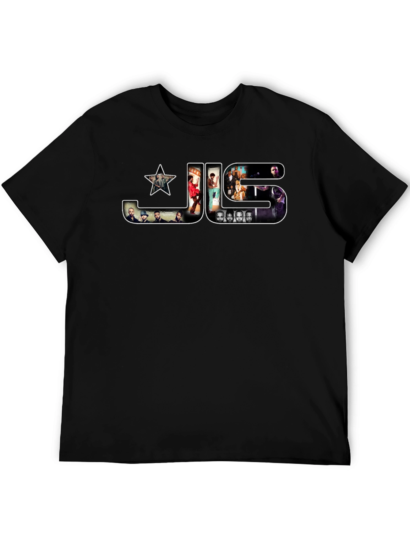 Black JLS Band Graphic Print T-Shirt