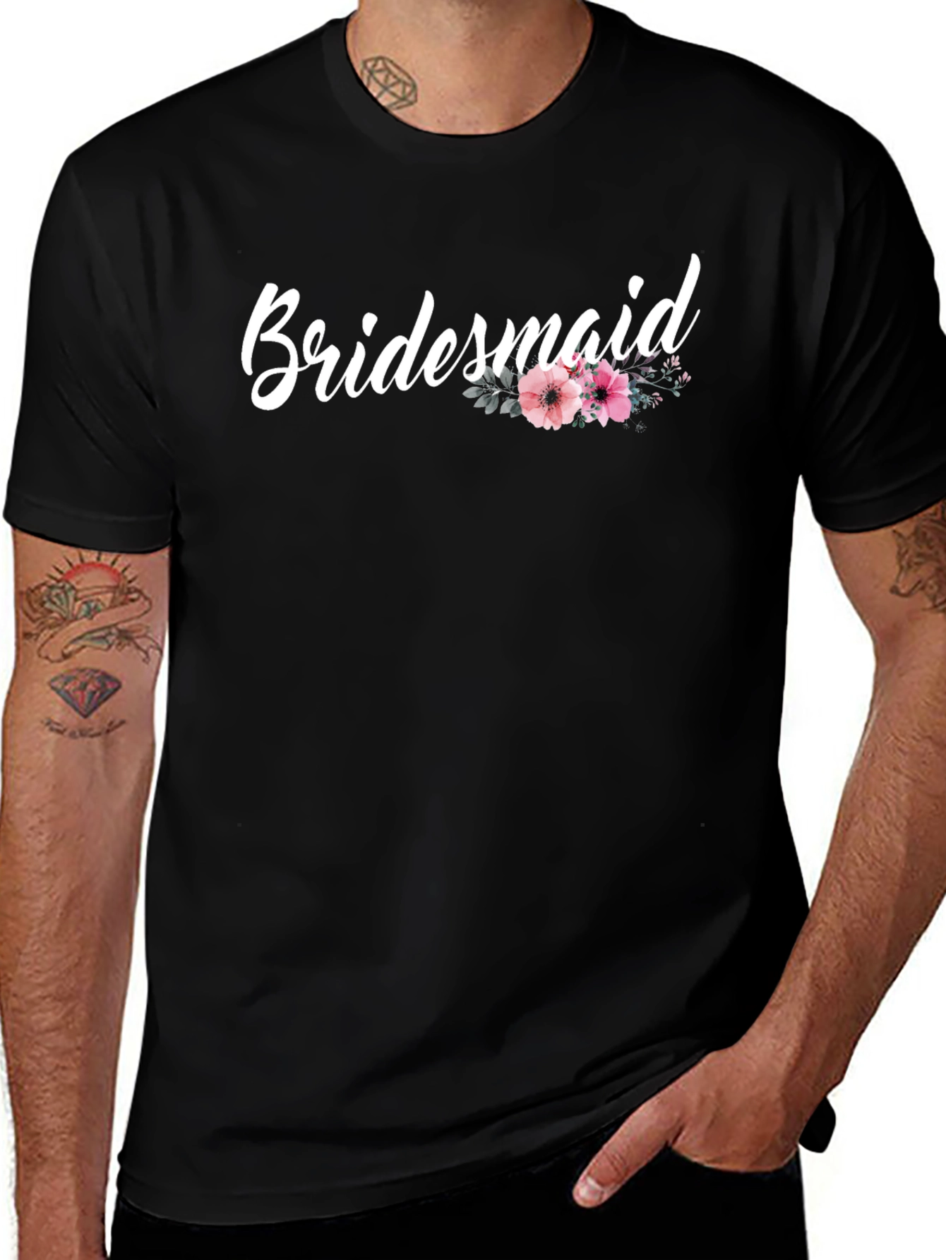 Bridesmaid Floral T-Shirt - Wedding Party Tee
