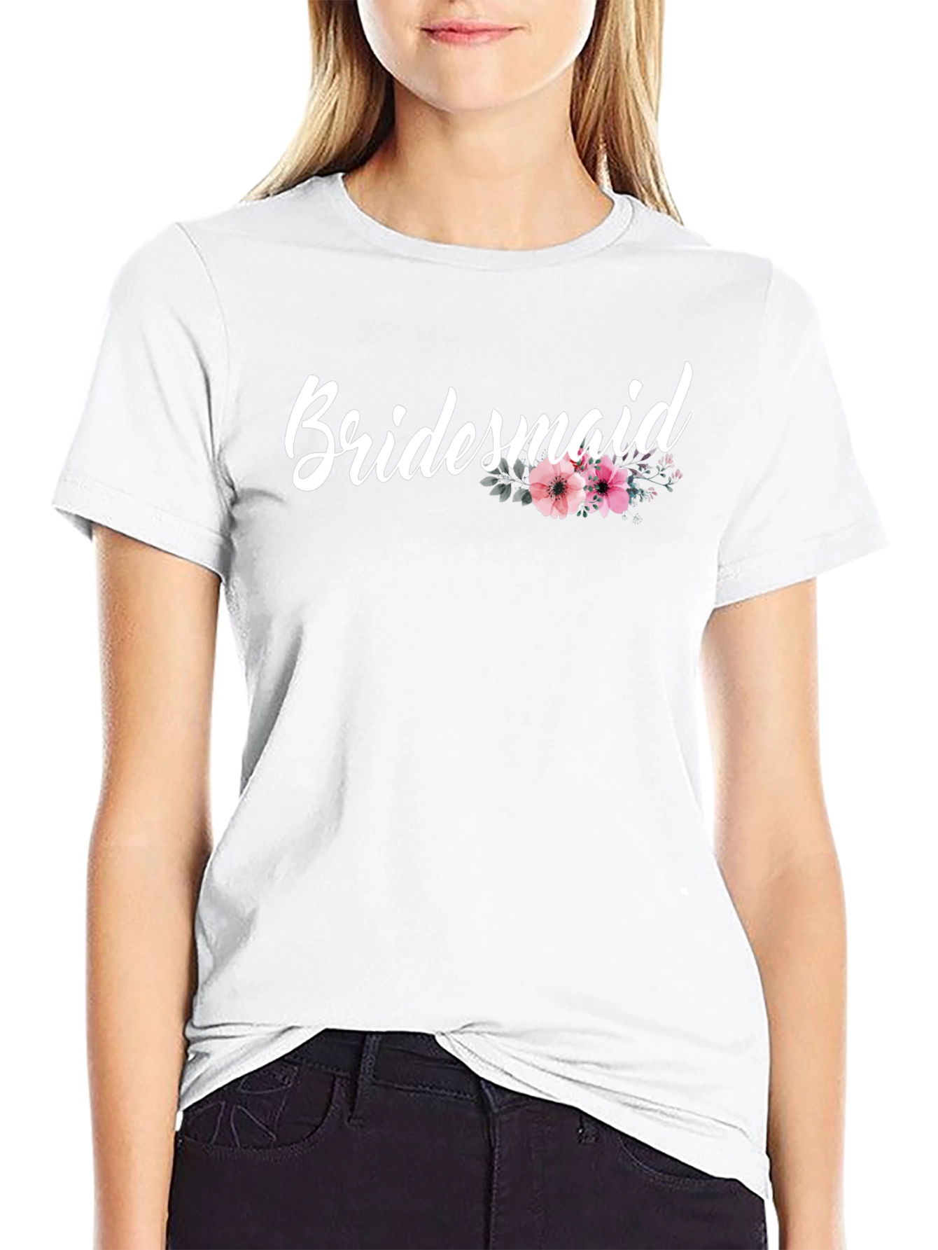 Bridesmaid Floral T-Shirt - Wedding Party Tee