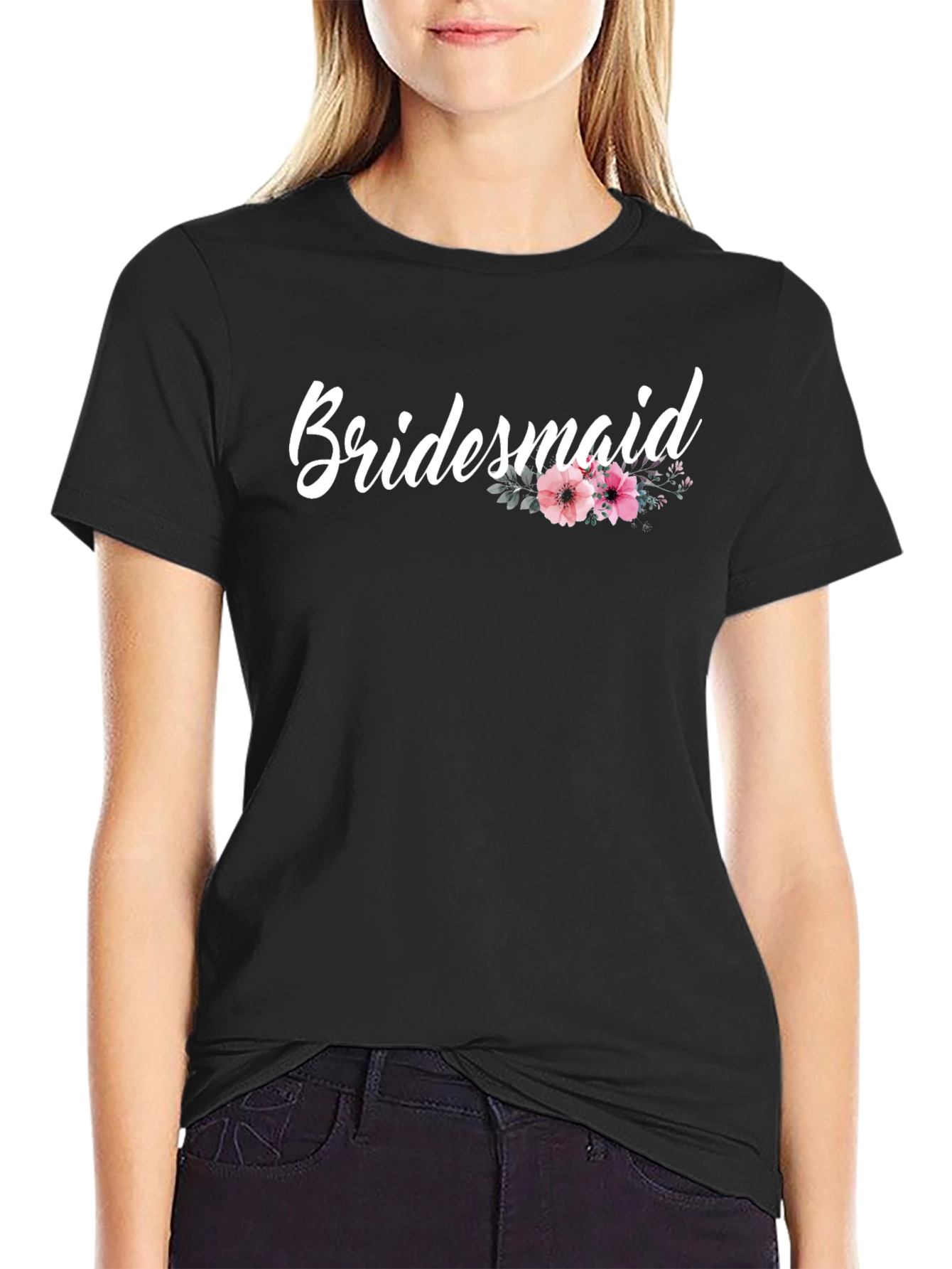 Bridesmaid Floral T-Shirt - Wedding Party Tee