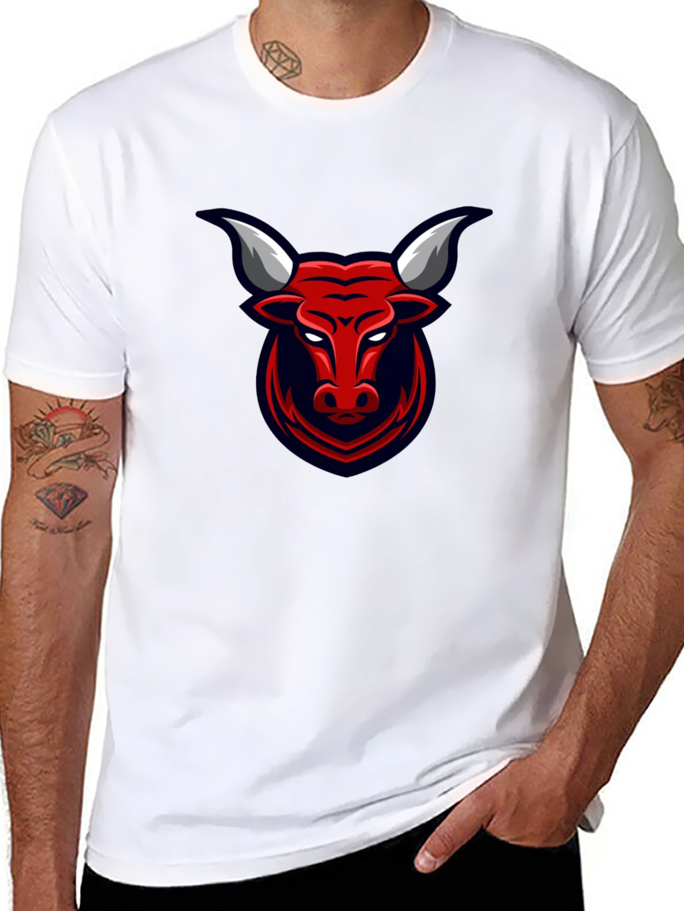 Red Bull Graphic Print Black T-Shirt
