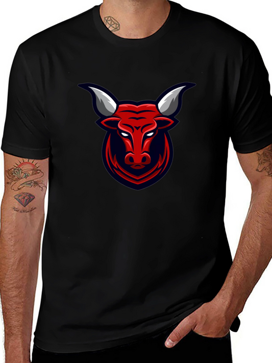 Red Bull Graphic Print Black T-Shirt