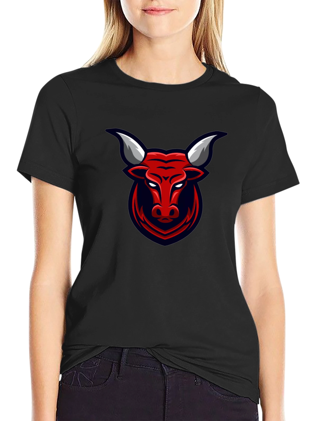 Red Bull Graphic Print Black T-Shirt