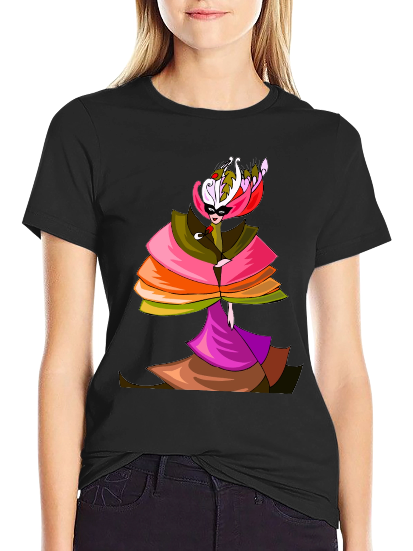 Masquerade Party T-Shirt - Unique Artistic Design