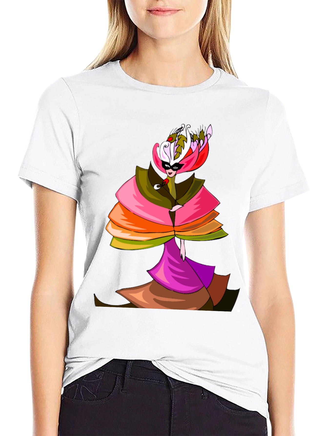 Masquerade Party T-Shirt - Unique Artistic Design