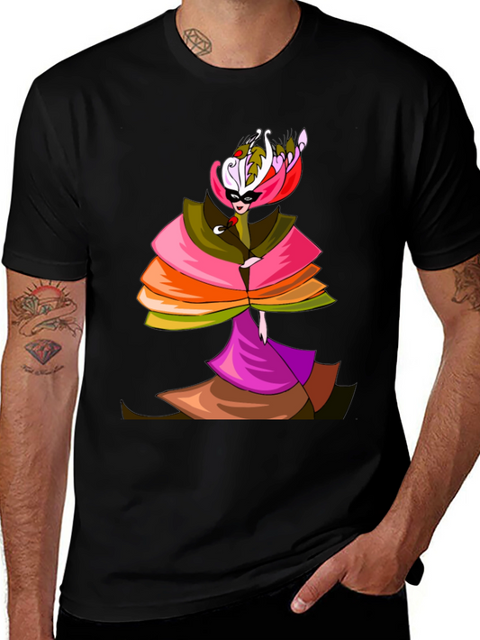 Masquerade Party T-Shirt - Unique Artistic Design