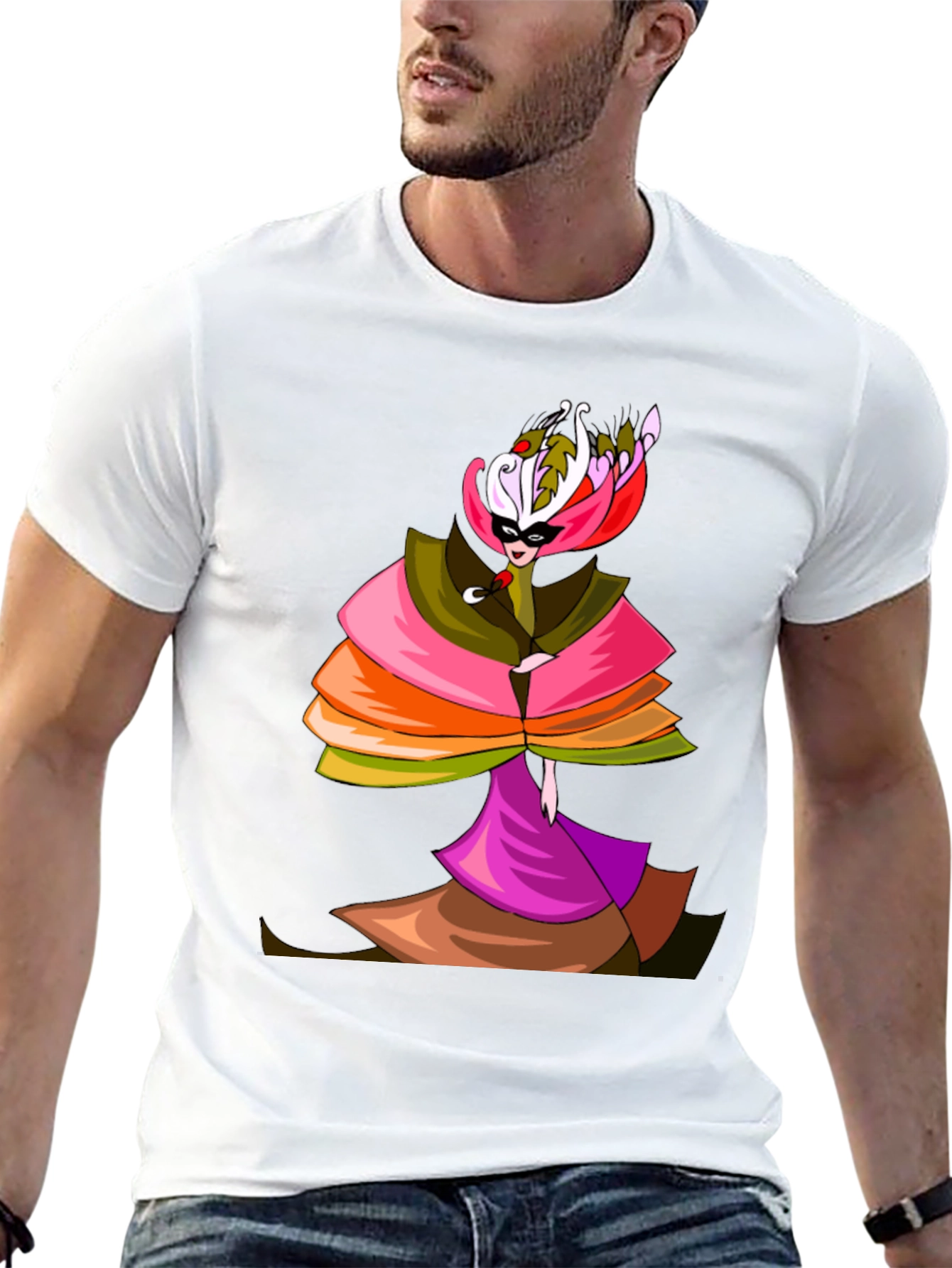 Masquerade Party T-Shirt - Unique Artistic Design