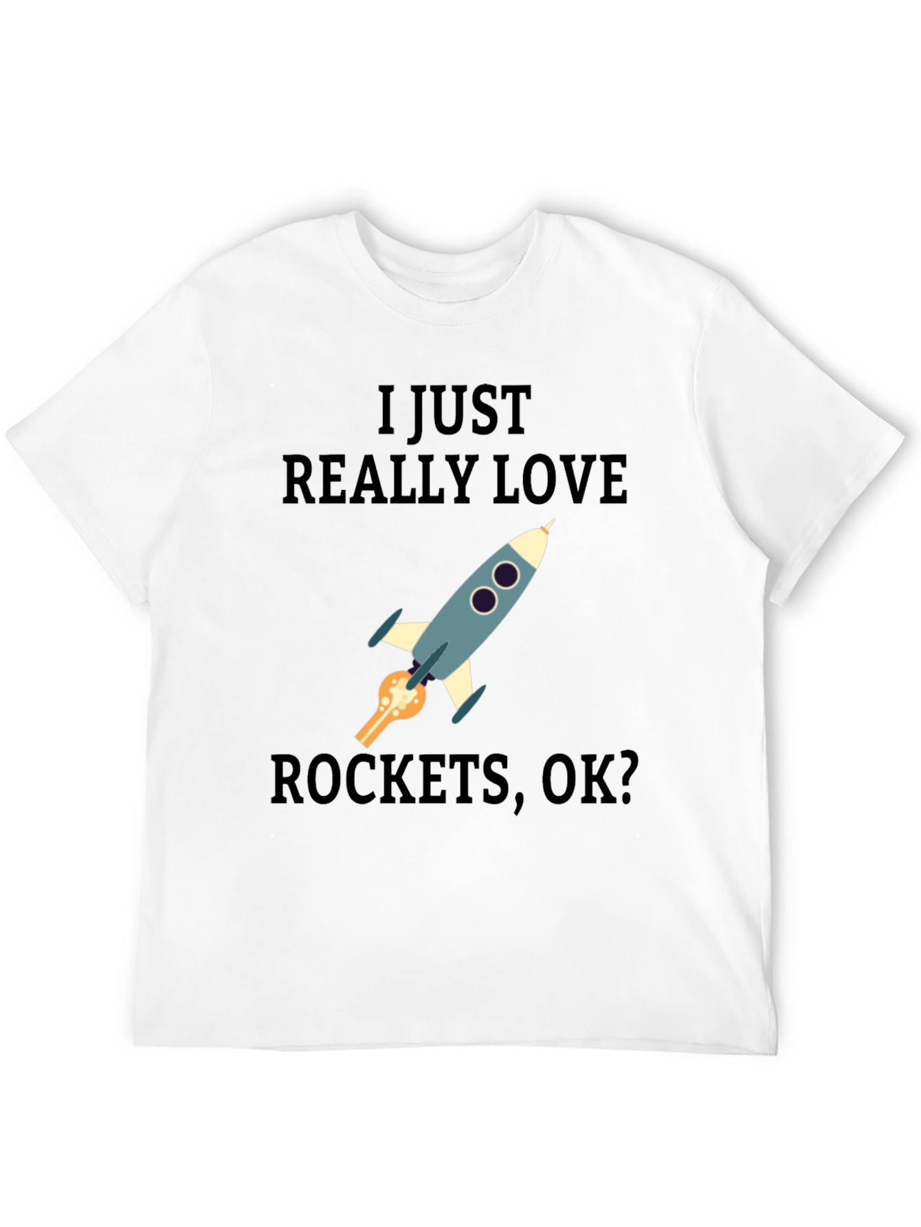 I Love Rockets T-Shirt - Space Enthusiast Tee