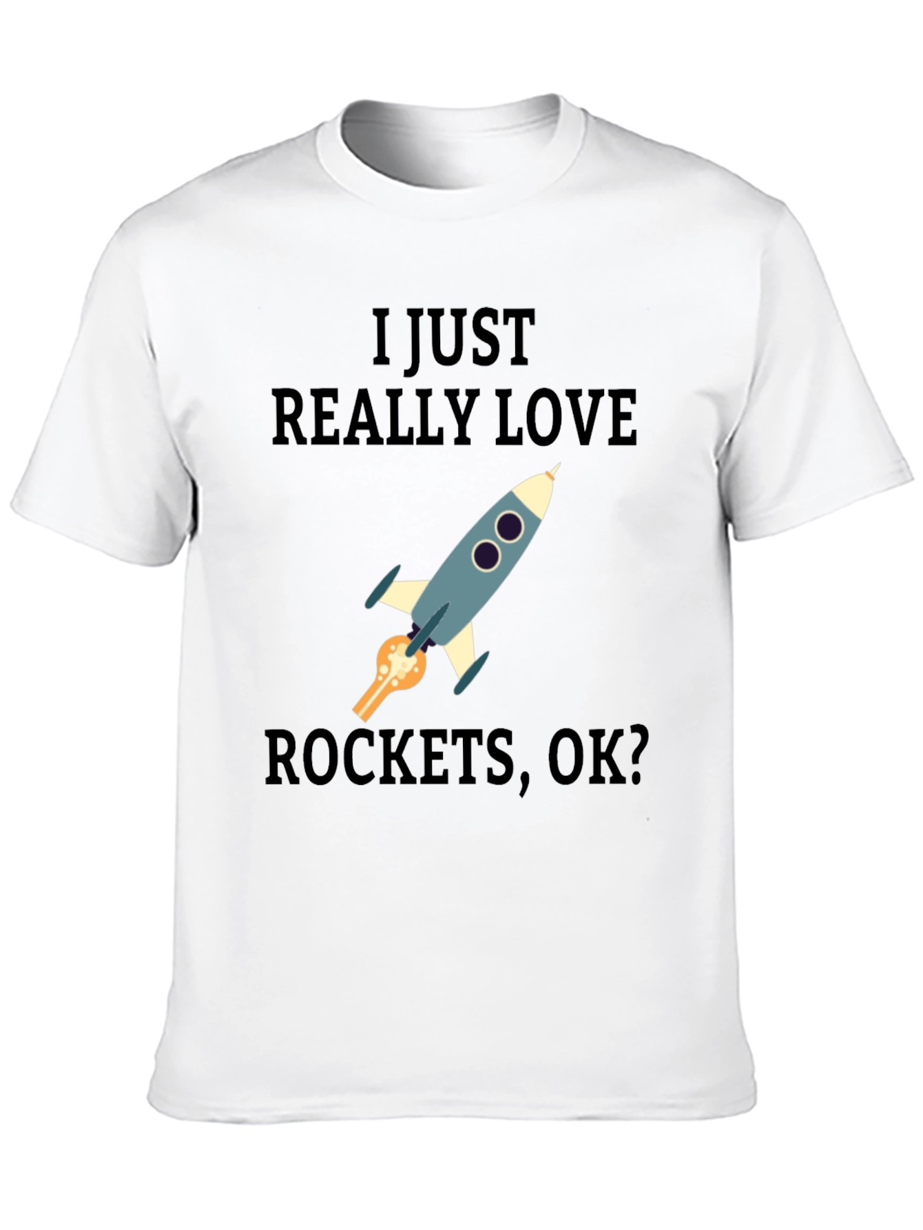 I Love Rockets T-Shirt - Space Enthusiast Tee