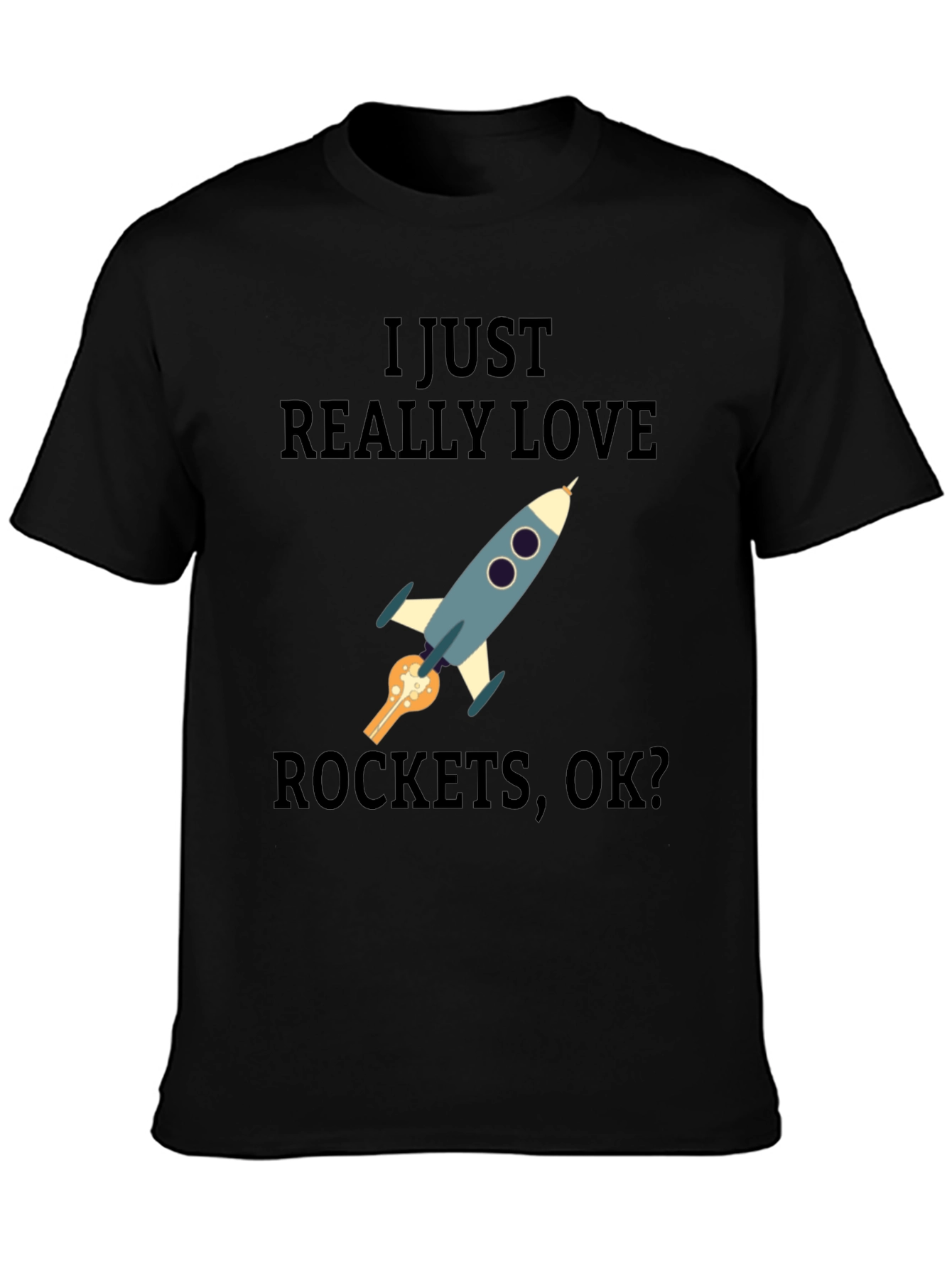 I Love Rockets T-Shirt - Space Enthusiast Tee