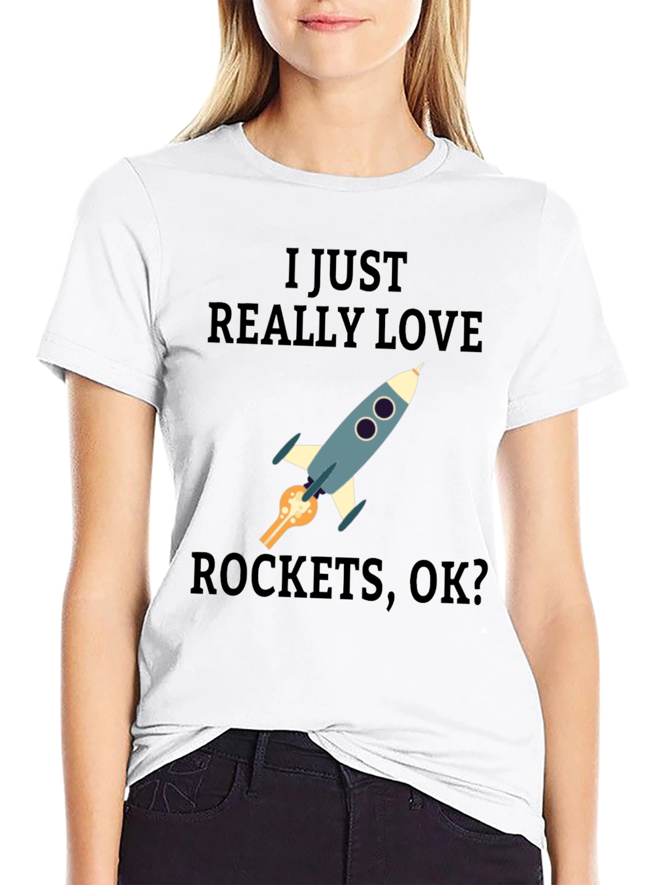 I Love Rockets T-Shirt - Space Enthusiast Tee