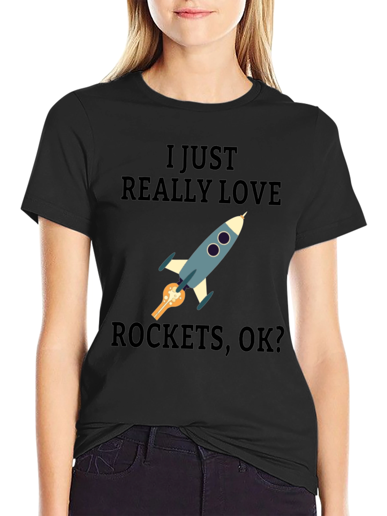 I Love Rockets T-Shirt - Space Enthusiast Tee