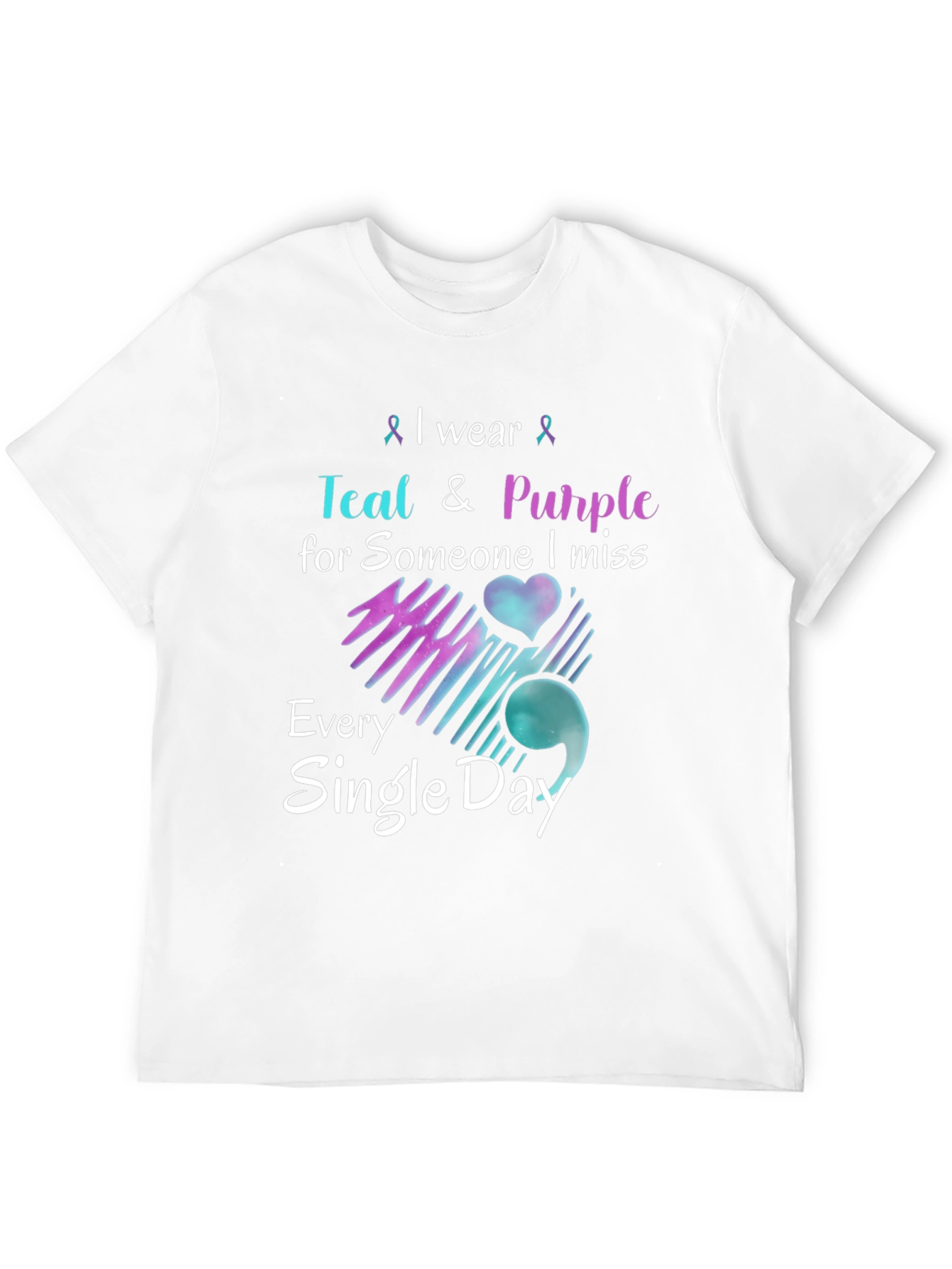 Teal & Purple Remembrance T-Shirt - Missed Loved One