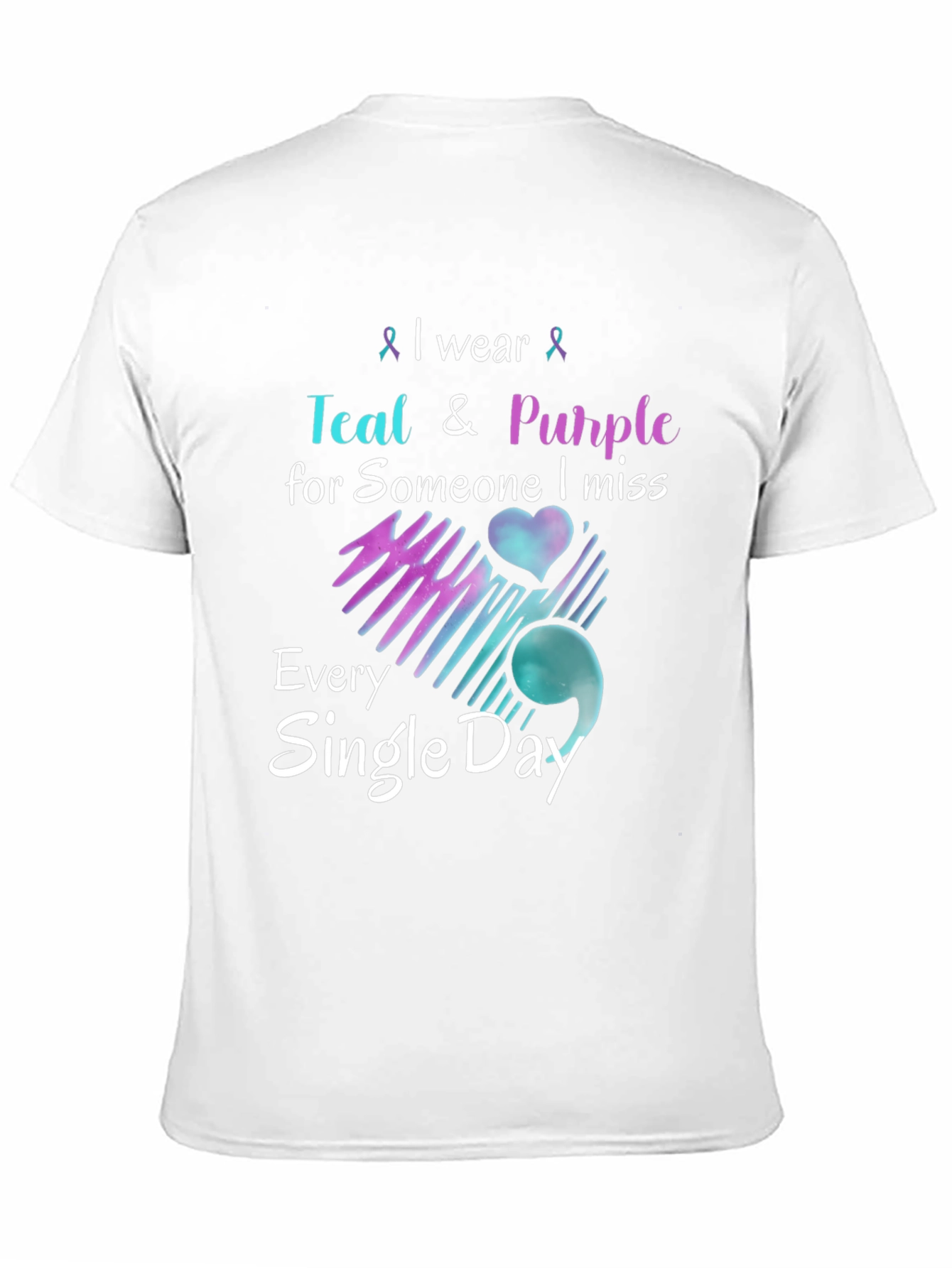 Teal & Purple Remembrance T-Shirt - Missed Loved One