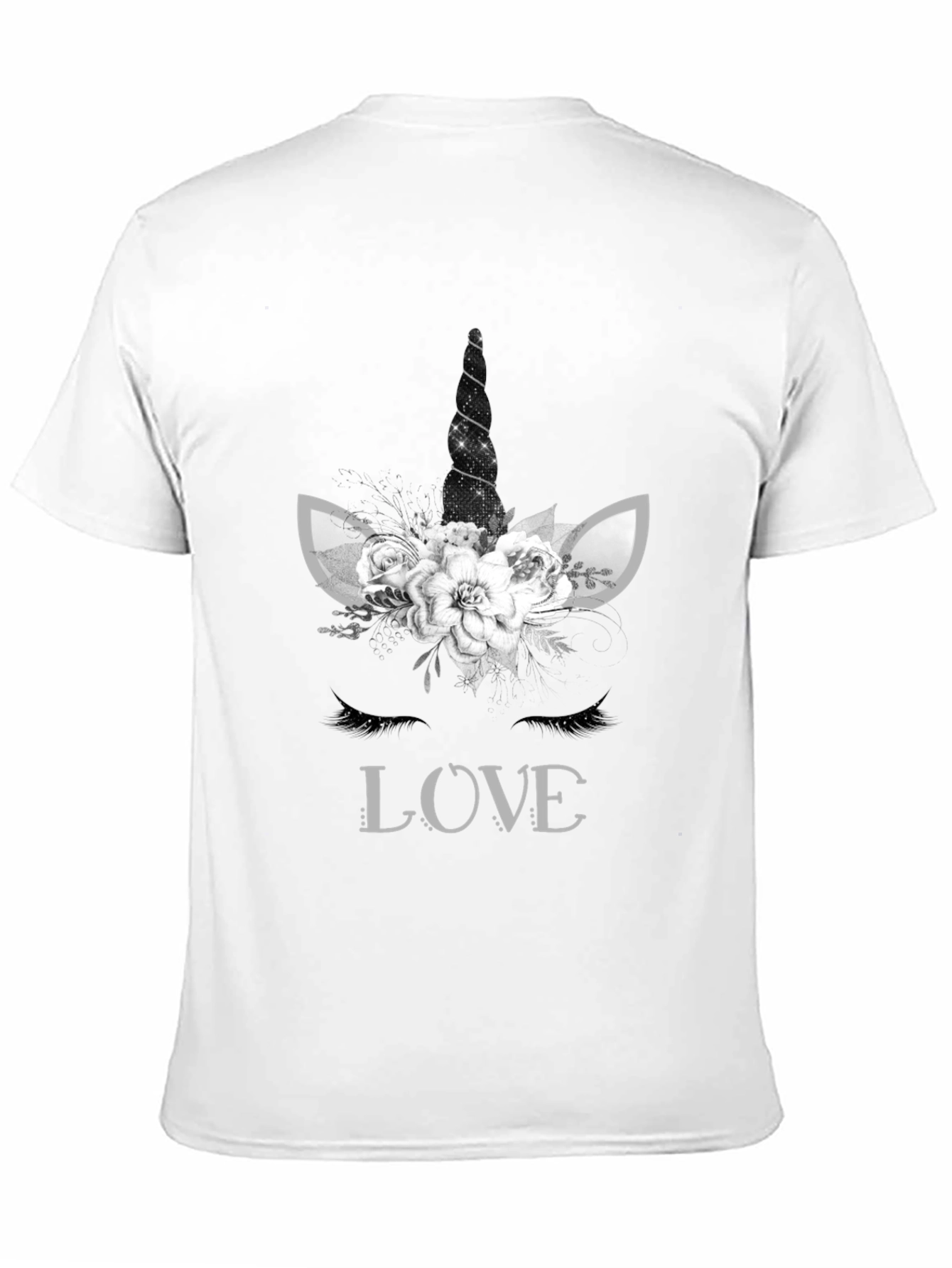 Unicorn Love Graphic Tee - Black