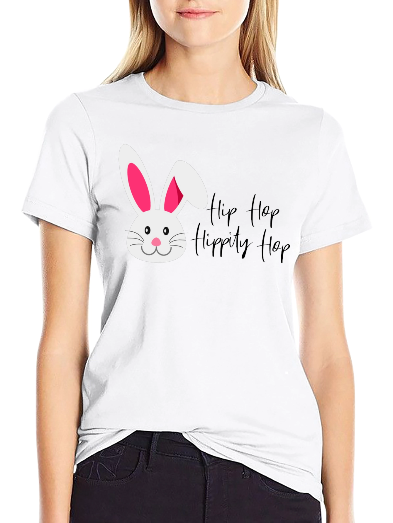 Hip Hop Easter Bunny Black T-Shirt