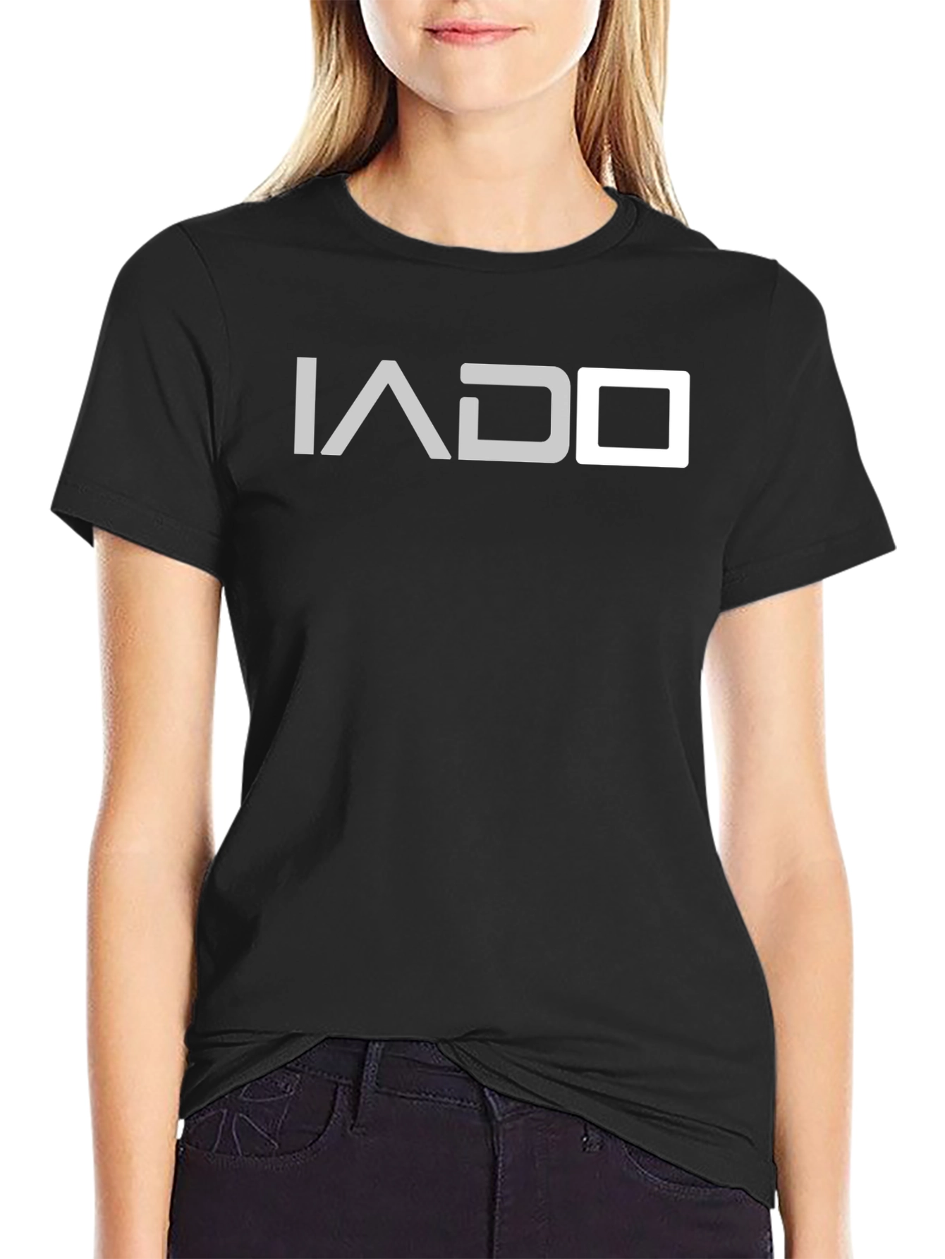 IADO Graphic Print Black T-Shirt