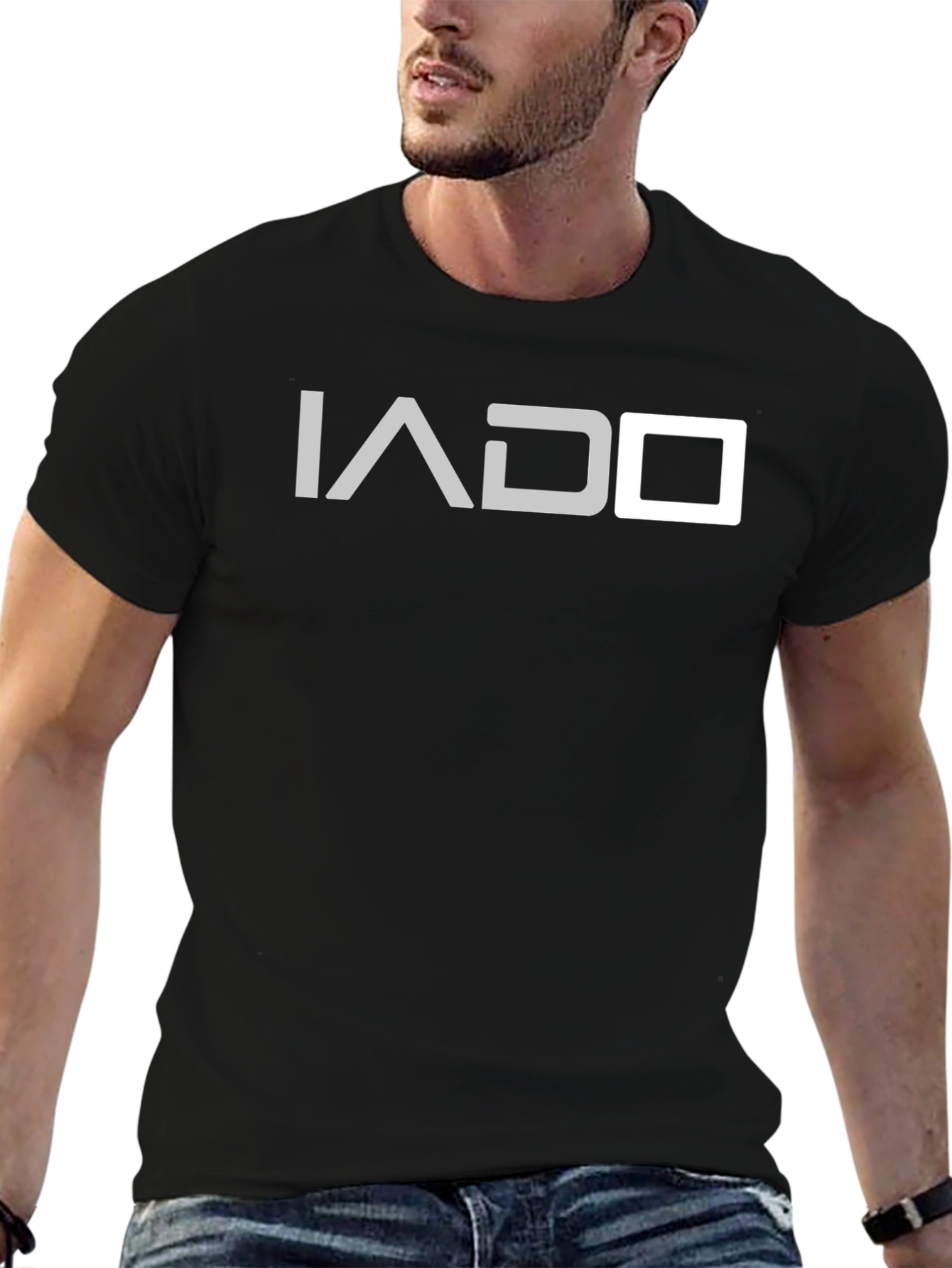 IADO Graphic Print Black T-Shirt