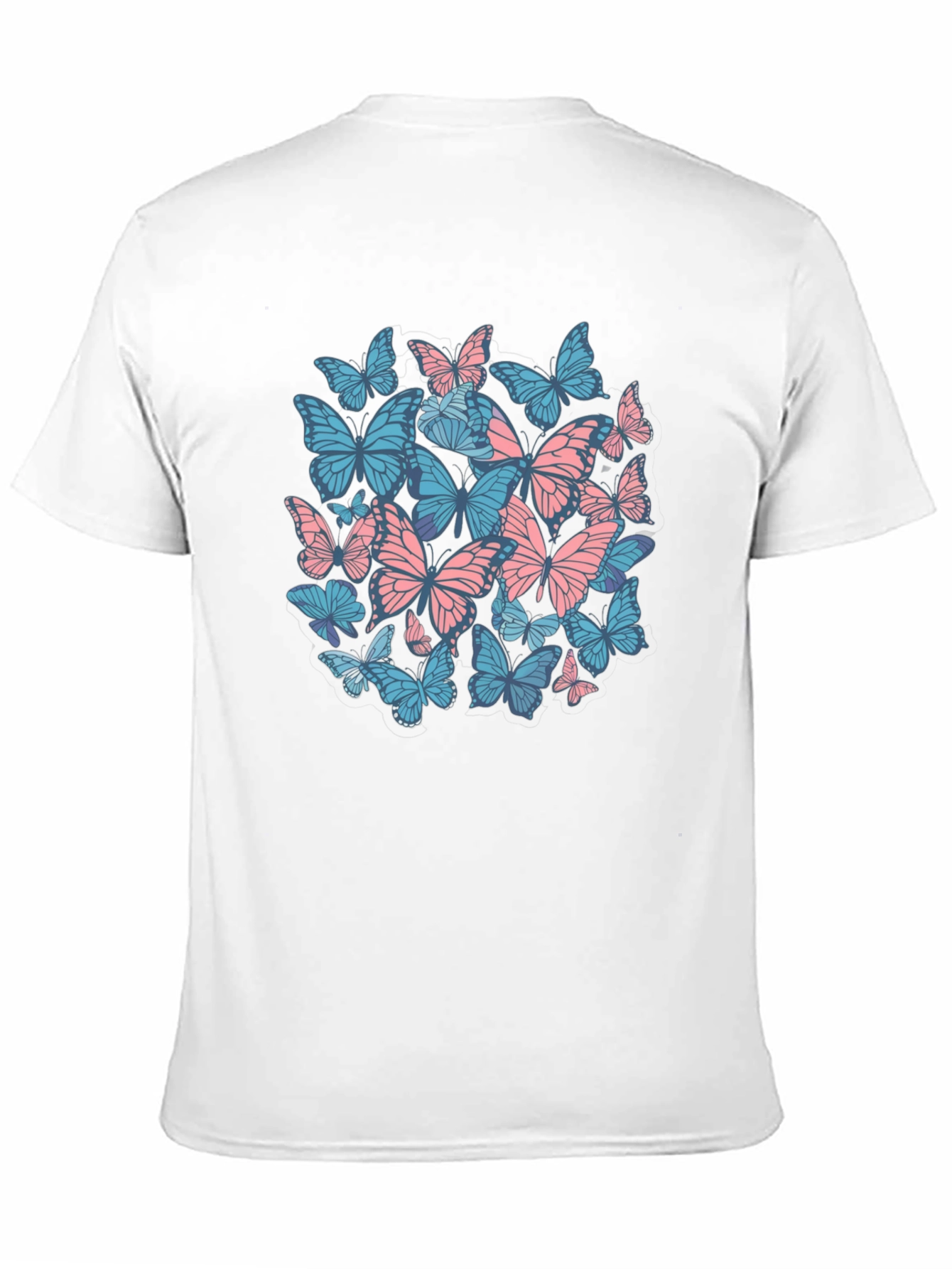 Butterfly Print Black T-Shirt