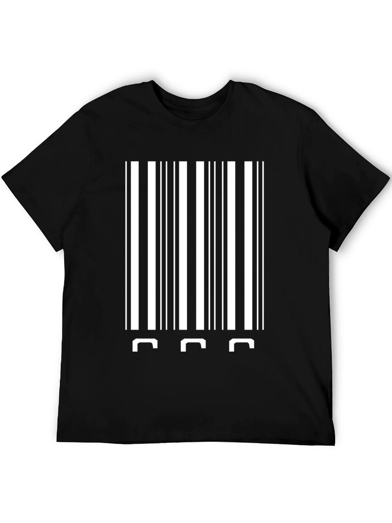 Barcode Novelty Graphic Tee - Black Cotton Blend
