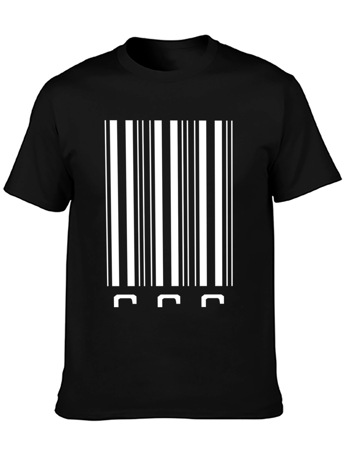 Barcode Novelty Graphic Tee - Black Cotton Blend
