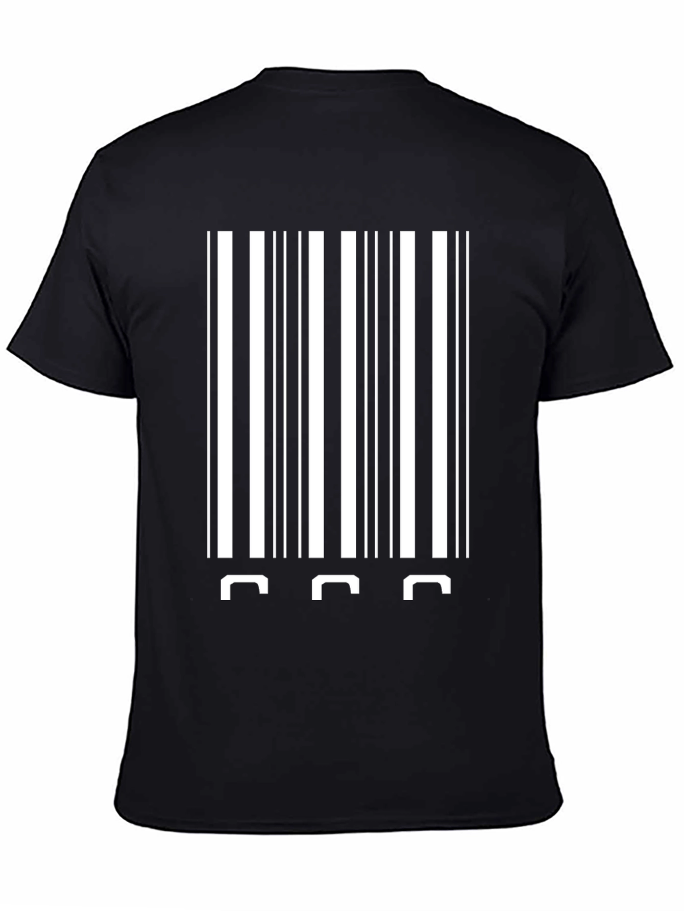 Barcode Novelty Graphic Tee - Black Cotton Blend