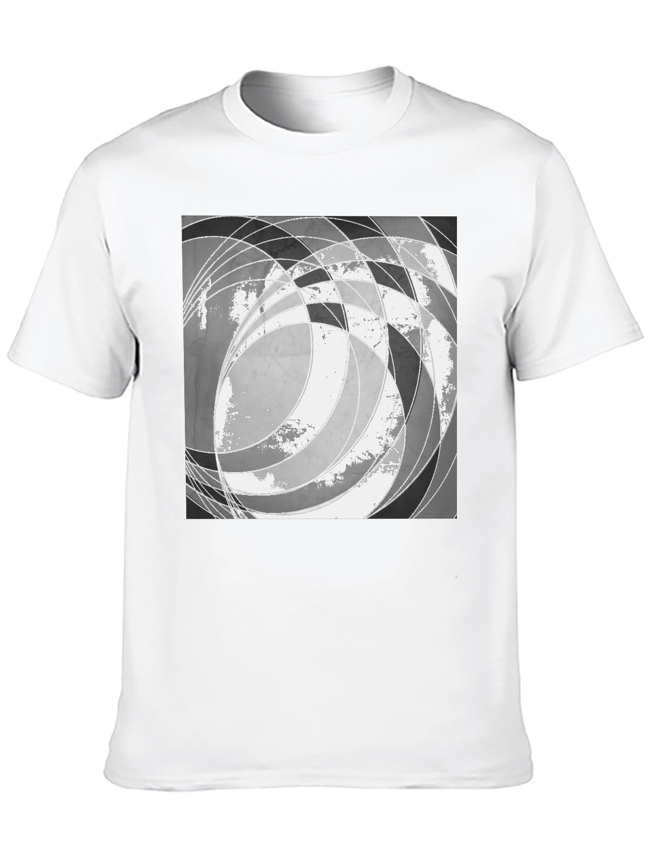 Abstract Graphic Print Black T-Shirt