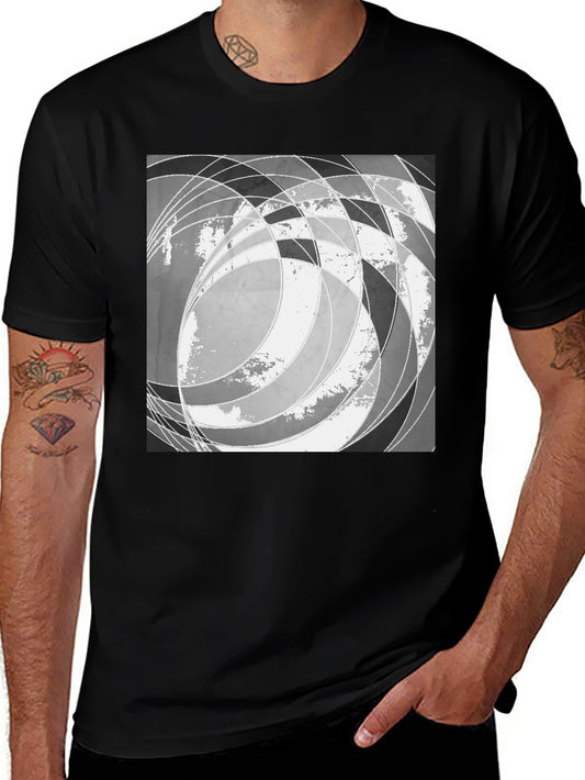 Abstract Graphic Print Black T-Shirt