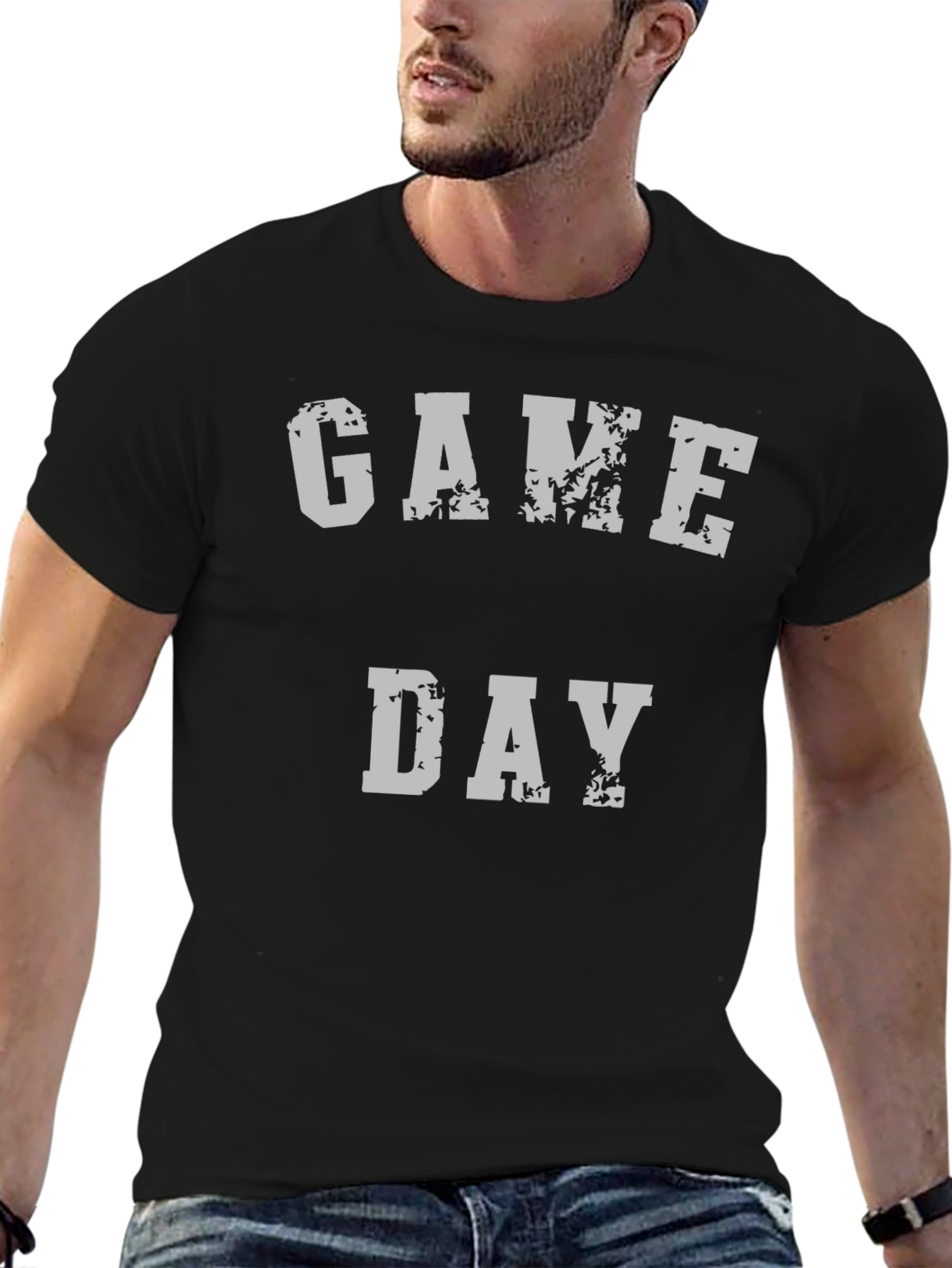 Game Day Black Graphic T-Shirt