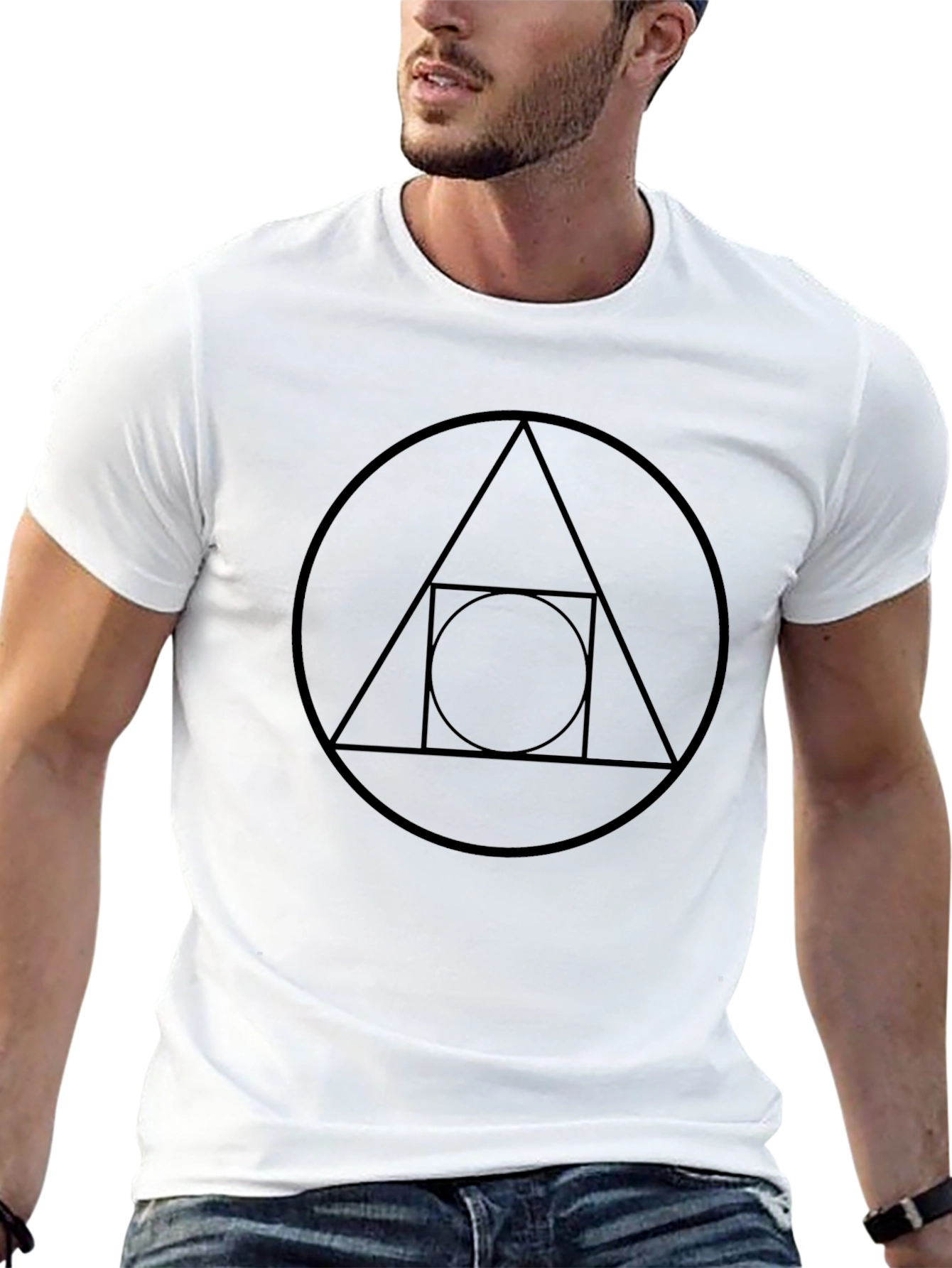 Geometric Circle T-Shirt - Modern Design
